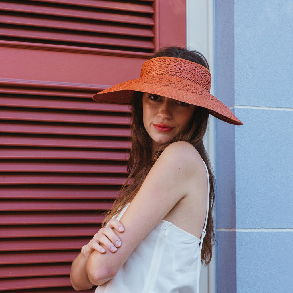 NEW FREYA redwood visor in brick Freya Redwood Hat – Kassatex main image 2