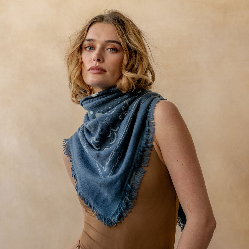 Cosmic Rodeo Cashmere Bandana Sweater Wrap – Freya
