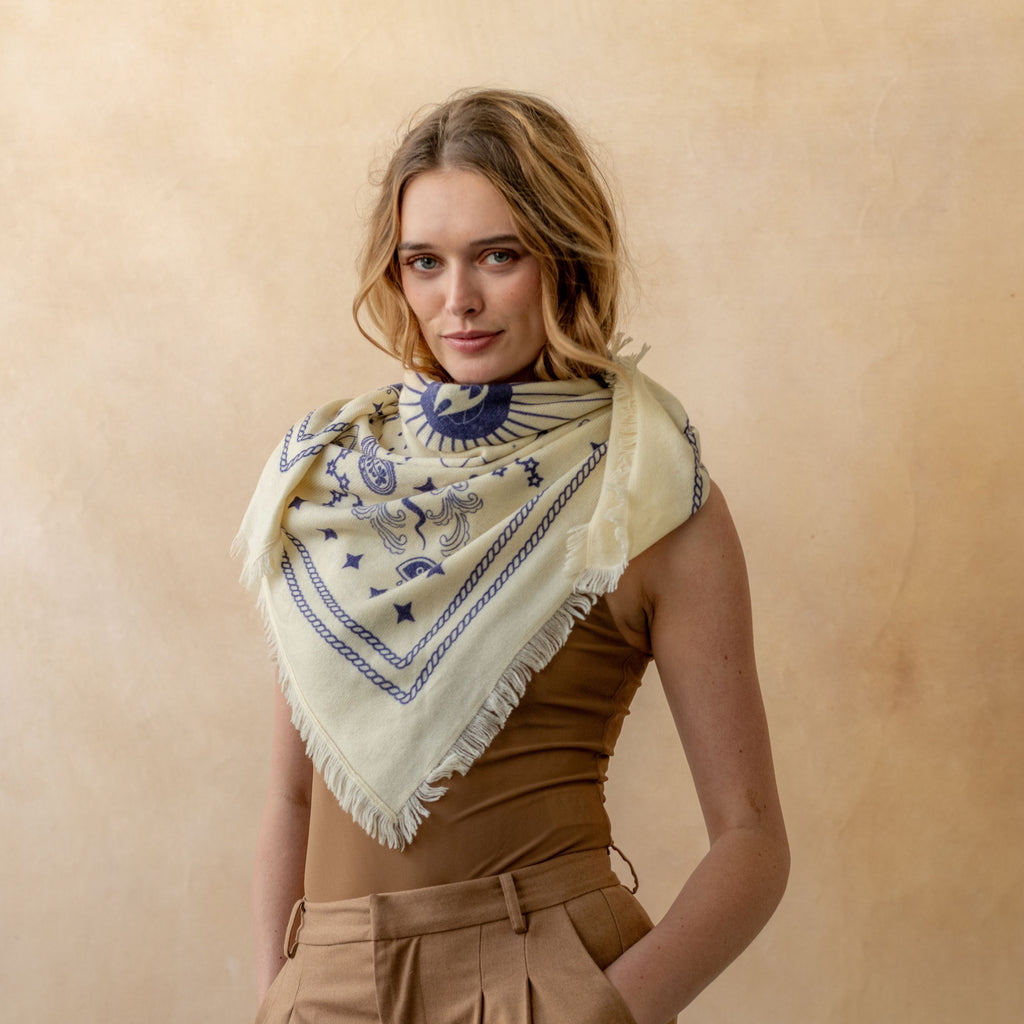 Cosmic Rodeo Cashmere Bandana Sweater Wrap – Freya
