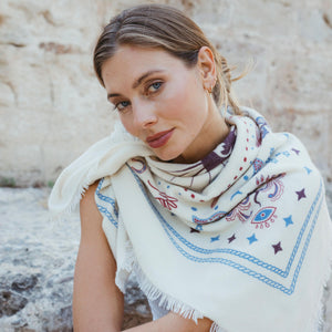 Cashmere Bandana Sweater Wrap