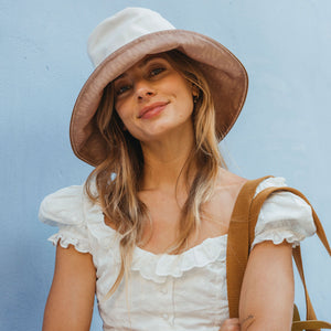 Wavy Camel Reversible Bucket Hat – Freya