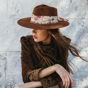 Freya Brown Wide-Brim Fedora Hat Freya X King Ranch Haven Hat – King Ranch Saddle Shop main image 2