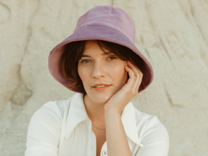 Velour bucket hat on sale