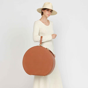 Leather Travel Hat Box – Freya