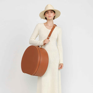 Leather Travel Hat Box – Freya