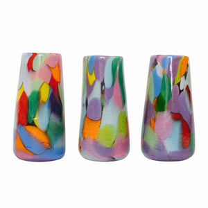 Rainbow Crackle Vase