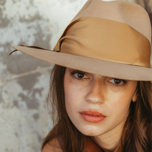 Freya Brown Wide-Brim Fedora Hat Freya X King Ranch Haven Hat – King Ranch Saddle Shop main image 3